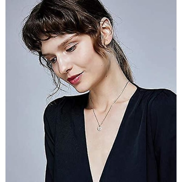Initial Halsband Bokstav Hänge Halsband med Hjärta Hänge Halsband Personlig Present