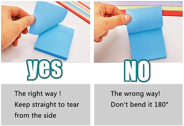 Färgglada Sticky Pads - 6 Färgglada Sticky Notes 3x3 (6 Pack/förpackning)