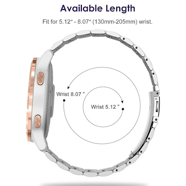 16 mm titanium stål hurtigudløser urrem til Huawei Watch Fit mini/Watch B3/B6 med foldespænde