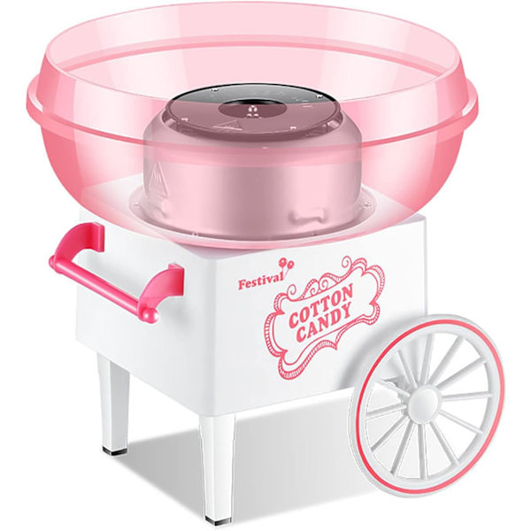 Fuldautomatisk Candyflossmaskine, 450w DIY Mini Candy Floss Maskine, med 290mm Stor Diameter Stænkskærm, Hurtig Forvarmning