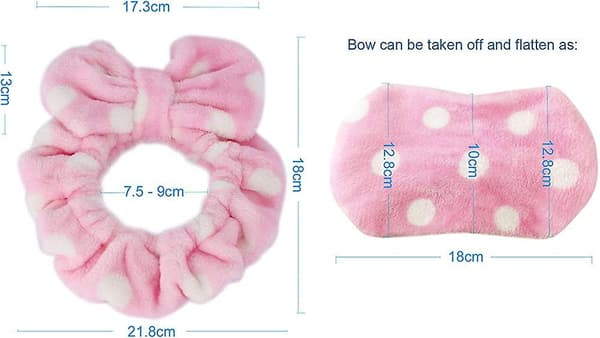 2-pack Acsergery present elastiska hårband med rosett pannband för tvätt av ansikte