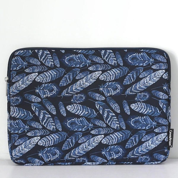 Notebook taske til 12~15 tommer bærbar computer, blade mønster beskyttende cover lynlås etui For 14 inch Laptop