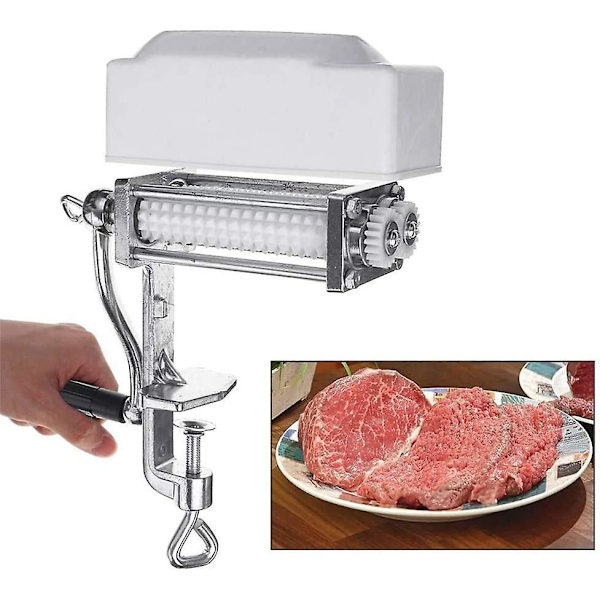 Kommersiell manuell köttmörningsmaskin kök fläsk biff biff platt verktyg kraftig klämma på rullande köttmörningsmaskin professionell nålbladmörningsmaskin