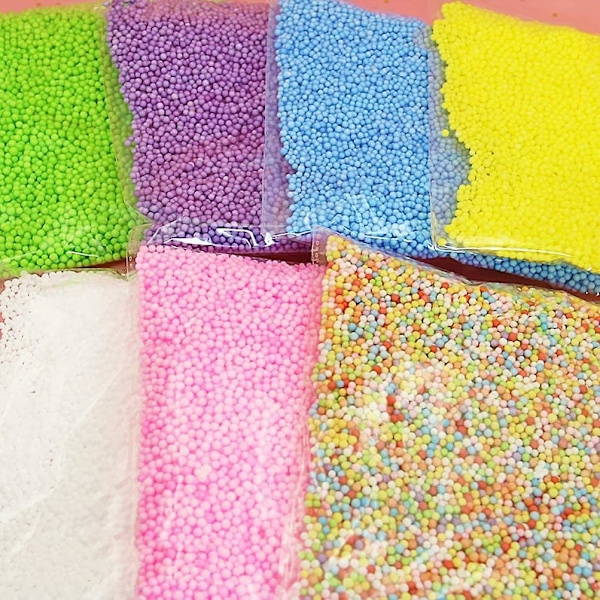 3 förpackningar skumkulor skumbollar mini styrofoam polystyrenkulor för barn diy hantverk konstprojekt juldekoration (blå)