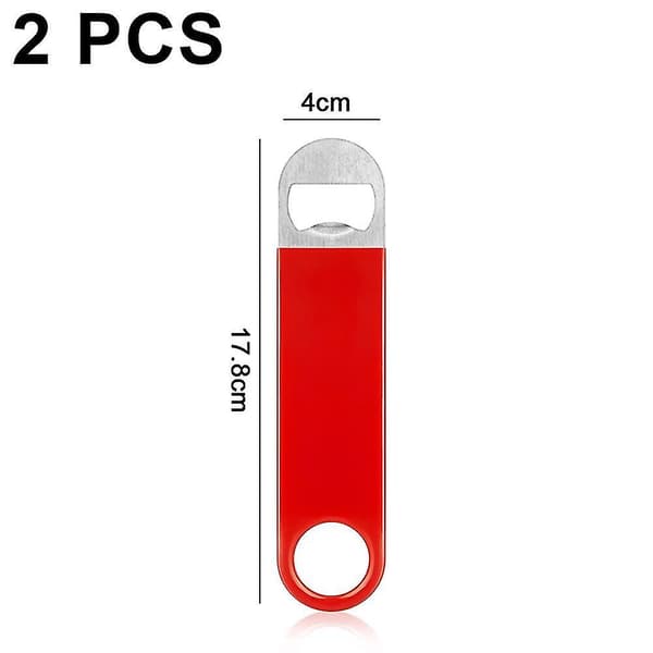 Flat Flaskeåpner - Flaskeåpner For Bartender - Ølflaskeåpner - Vinyl Red