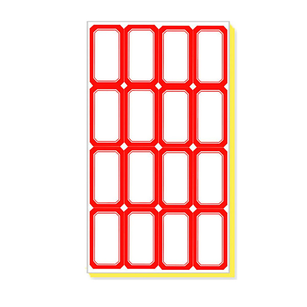 140 Arkia, - Tiedostokansio Tarrat, vedenpitävä Tarra Nimi Tarra Kotiin - Punainen/sininen style 1 Red 140 sheets