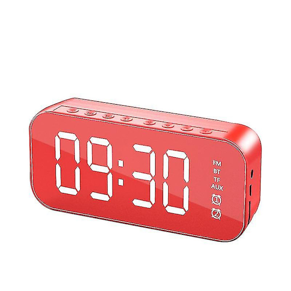Bluetooth-högtalare, multifunktionell LED-digital väckarklocka Black