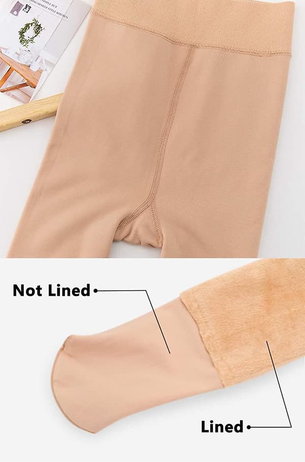 Vintervarma Damtights Fleecefodrade Leggings Elastiska Byxor