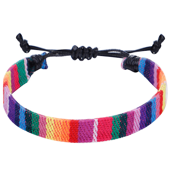 10 st Boho chic kärlek är kärlek anklet Handvävda regnbågsfärgade retro anklet, Handgjorda vänskapsarmband sommar