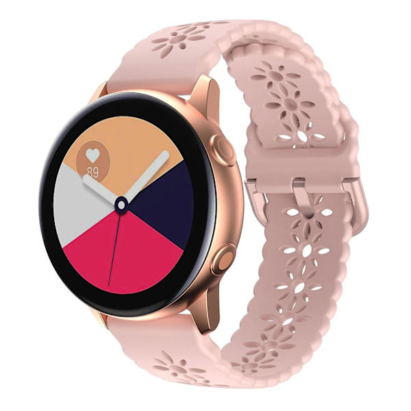Silikoninen ontto luumu-kukka ranneke Samsung Galaxy Watch 5 40mm/44mm/Watch 5 Pro 45mm -kelloon Pink