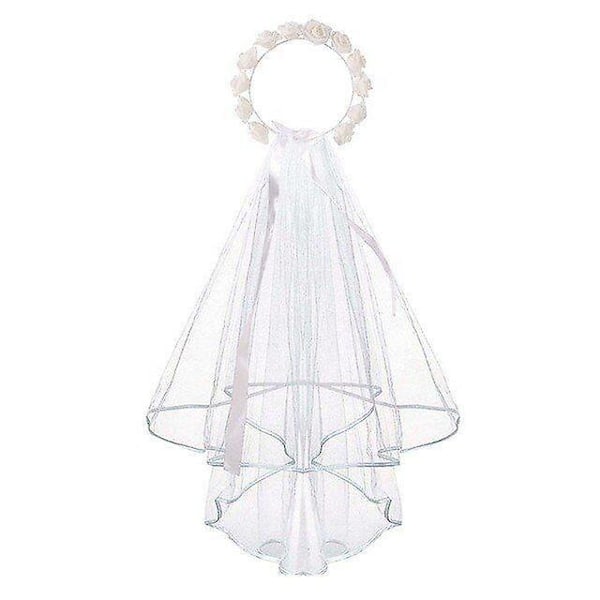Slöjfäste för möhippa - Boho blomsterkrona | Brudslöjfäste | Present till blivande brud, möhippa-gåva + förlovningsdekoration