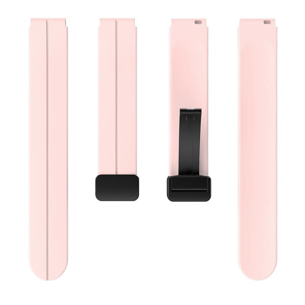 Til Keep B4/Huawei Watch Fit Mini 16mm Silikone Rem Udskiftning Urrem, Sort Foldespænde Pink