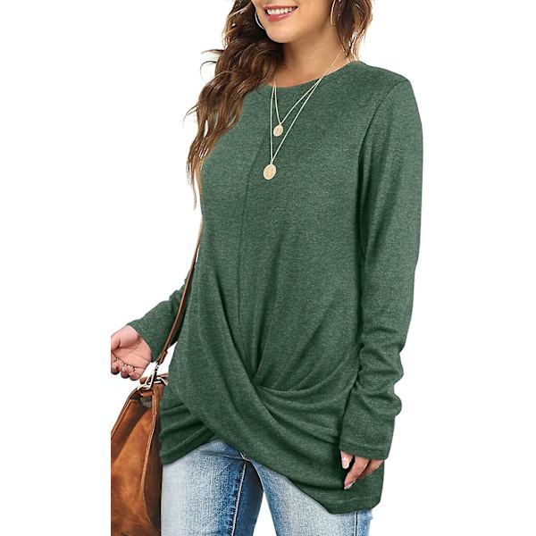 Dam långärmad topp dam lös passform sweatshirt tunika