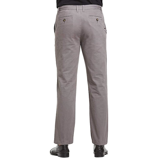 Chino-byxor för Yetsye män, smarta casualbyxor, regular fit Gray