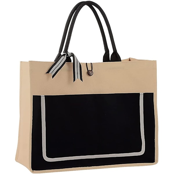 Tote Bag Dam Vattentät Tote Stor Axelväska Shopper Handväska För Skola Arbete Strand
