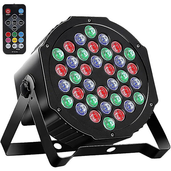 RGB 36 LED Scenebelysning Lydaktivert - Par Lys med DMX-kontroll, 7 moduser