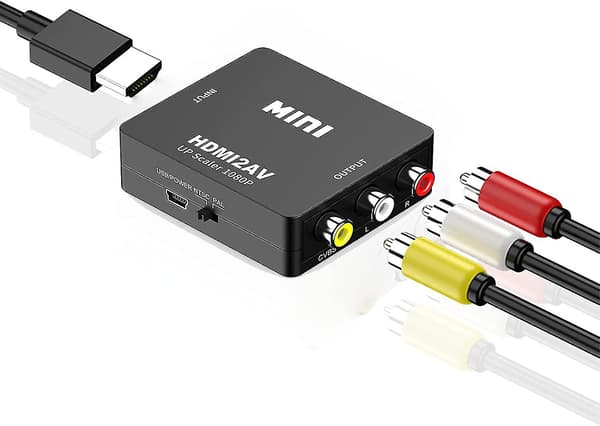 Hdmi Til Rca, Hdmi 2 Av Konverter, Konverterer Analog Rca Komposit (gul, hvid, rød) Output, Hdmi Input.
