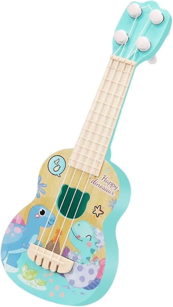 Mini Ukulele Gitarr Leksak Färdighet Förbättrande 4 Strängar Tidig Utveckling Liten Gitarr Dinosaurie Dinosaur