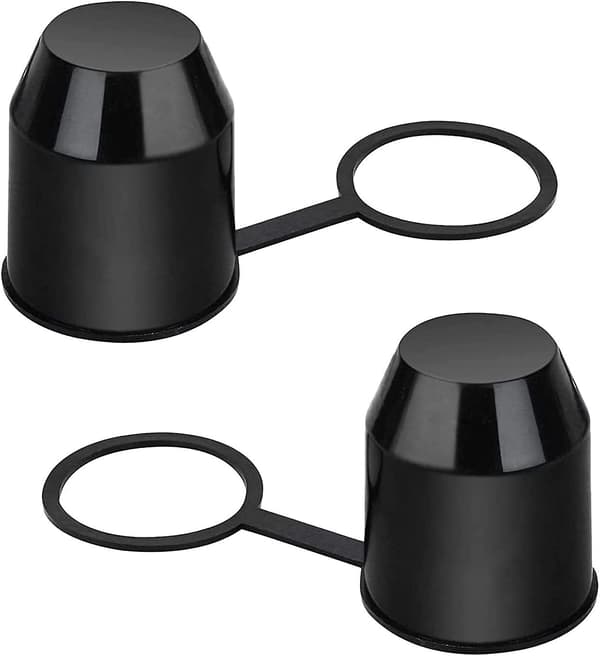 Kulebeskyttelse for tilhengerfeste, 2 stk. Tilhengerfestebeskyttelse (svart)