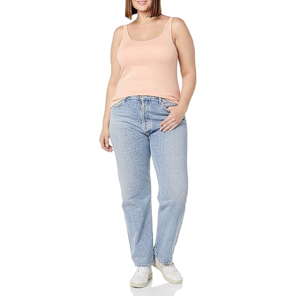 Slim-fit tanktopp med tynne stropper for kvinner, 2-pakning Style 12 M