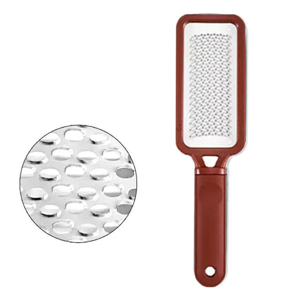 Fotfil Callus Remover, professionell fotfil Pedikyr Kit, kirurgiskt rostfritt stål brown