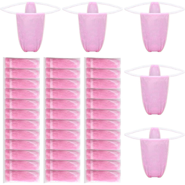 Althee 100 stk. engangstrusser til kvinder, engangs bikini, engangs kropsindpakningstrusser T-thong S-2xl M