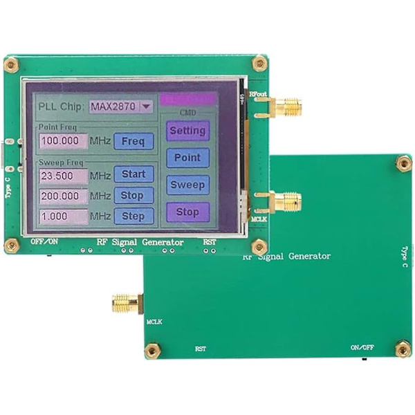 Signalgenerator, Lågbrusfrekvens MAX2870 RF-signal, Full pekskärmkontroll RF-signalgenerator, för elektroniska produkter Industriprodukter