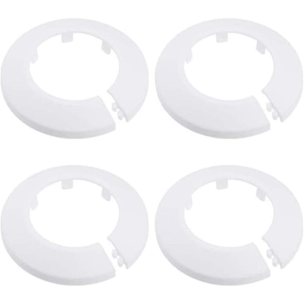 4 kpl Seinälaipan ulkohalkaisija Laippa Helppo asennus Muovinen patterin peitelevy Vesiputken viemärilinjan suojus Kaulus Seinäputken suojus Koristelu Pi White 43mm