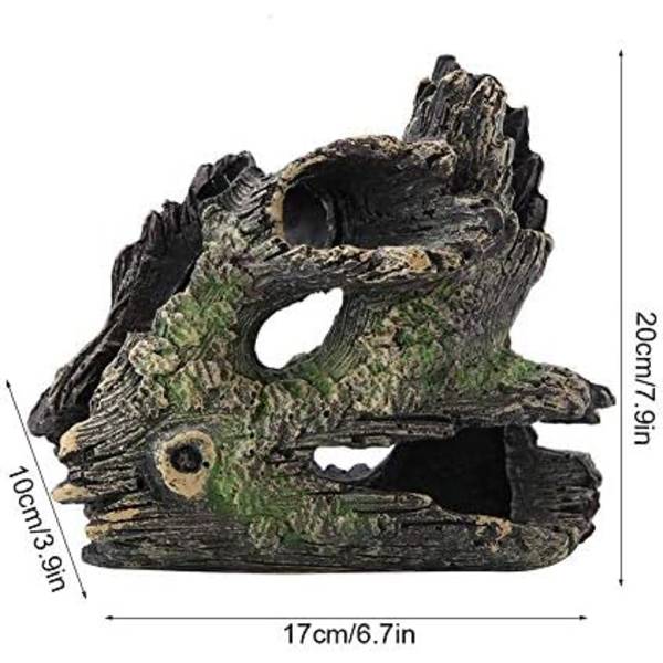 Akvarium Drivtømmer Kunstigt Træ Stamme Rod Reje Legested Hule Fisk Tank Vivarium Dekoration
