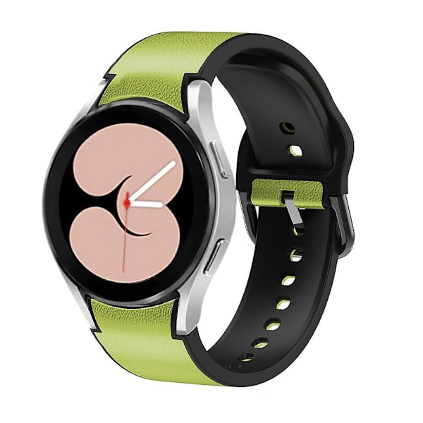 Samsung Galaxy Watch 4/5/6 40/44mm / 5 Pro 45mm Pikakiinnitteinen Pehmeä Nahkapäällysteinen Kellonranneke Green