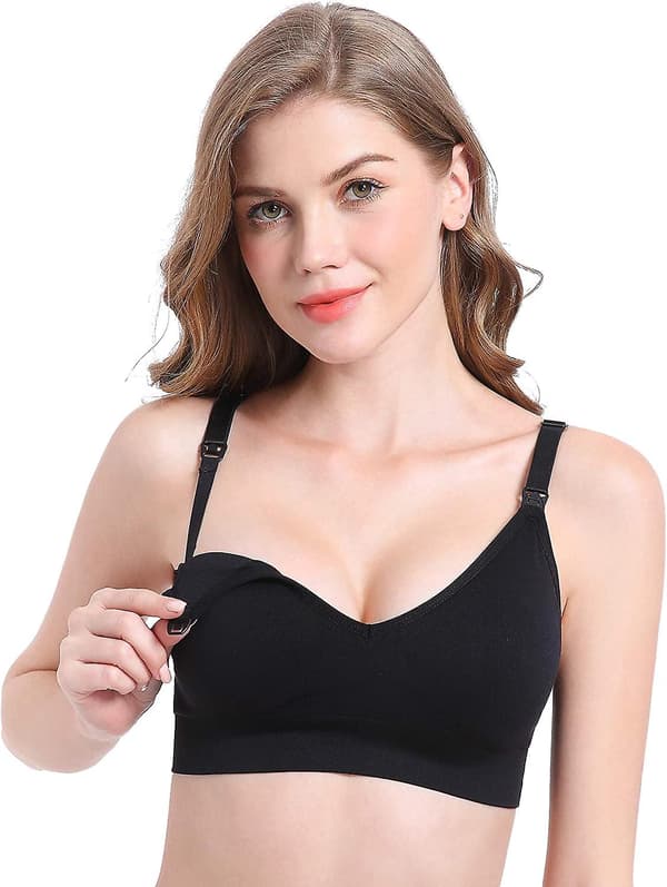 Amningsbh 5-pack Trådlös Djup V-ringad Amningsbh Bralette Sov-amning Med Extra Förlängare