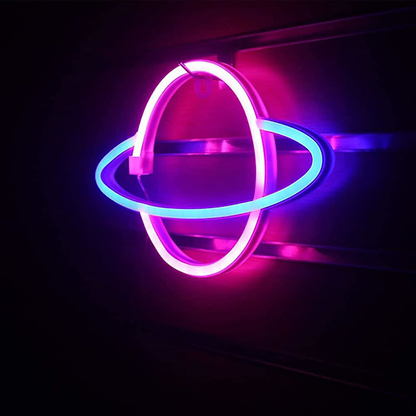 Planet Neon Lys Led Neon Skilte Dekorativt Lys Væglampe Batteri Eller USB Drevet