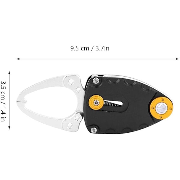 Fiskläppsgripare Lätt Bärbar Aluminiumlegering Fiske Läppgrepp Havssaltvatten Fiskgrepp Klämma Utlösare Kompakt Fisketackelverktyg Tillbehör
