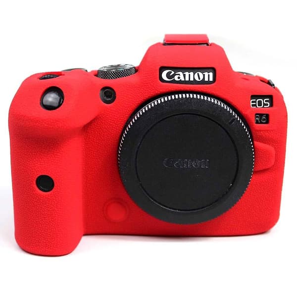 Mjukt silikonskydd för Canon EOS R6-kamera Red