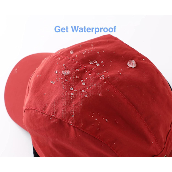 Baseballcaps for menn utendørs, vanntett Yetsye vinterlue med øreklaffer Red