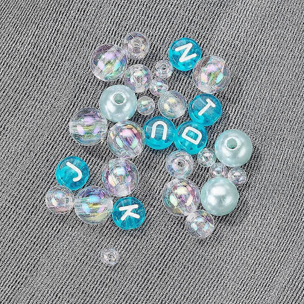 1 sæt DIY smykke armbånd fremstillingssæt inklusive miljøvenlige transparente akrylperler imiteret perle akrylperler