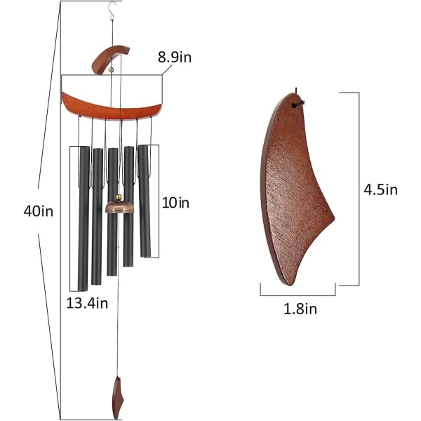 40 tum långa vindklockor för utomhusstora vindspel utomhus,vindklockor för förlust av älskade,vindklockor för djup ton utanför,minnesvind chimes