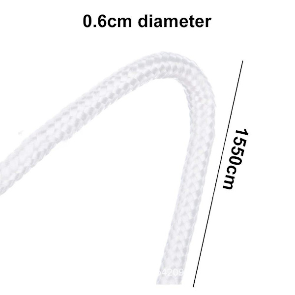 Nylon Reb Til Camping, Sport og Udendørs Brug, Konstruktion, Mobile, Møbler, Fortøjning og Fiskeri white 50FT