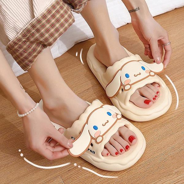 Kawaii Sandaalit Anime Kesä Avokärkiset Pehmustetut Sandaalit, Hauskat Rantasandaalit Pehmustetulla Paksulla Pohjalla, Cloud Sandaalit Naisille White 45115