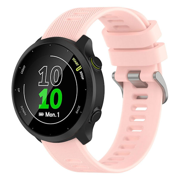 Twill Silikoniranneke Samsung Galaxy Watch 4/5/6 40/44mm/Watch6 Classic 43/47mm/5 Pro 45mm -kelloille Light Pink