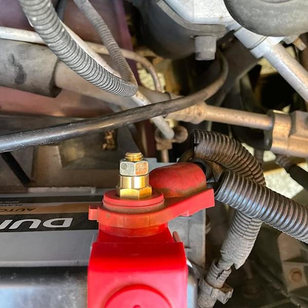 3/8\"-16 Messing Stud Side Post Batteriterminal Bolt, Standard Batteri Side Post Forlænger Stud til GM, Pakke med 4