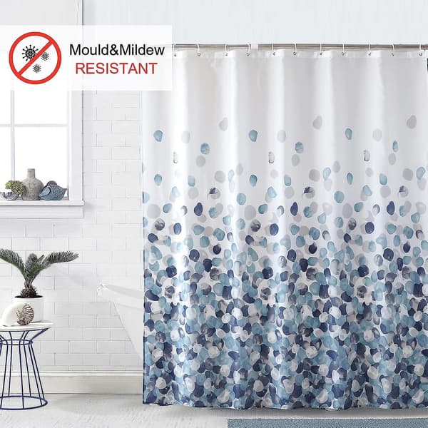 Dusjforheng Muggsikkert Resistent Baderomsforheng Vaskbart Vanntett 150x180cm Blue