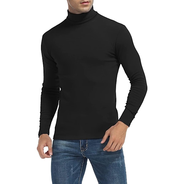 Herr tröja stickad turtleneck pullover casual slim fit långärmad tröja bas tröjor