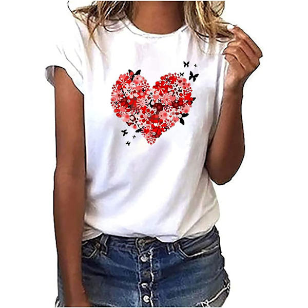 Dame Casual Topper Skjorter Bluse Salg Damer Sykkel Kjærlighet T-skjorte Sommer Topper