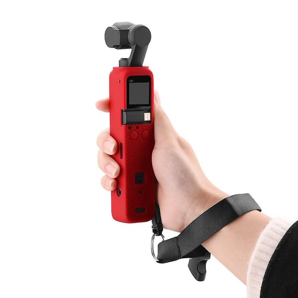 Kroppsskydd Silikonfodral med handrem för OSMO Pocket 2 Red