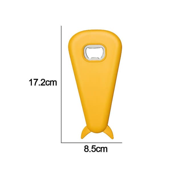 Multifunktionel oplukker, dåseåbner, øloplukker, syltetøjsglas yellow