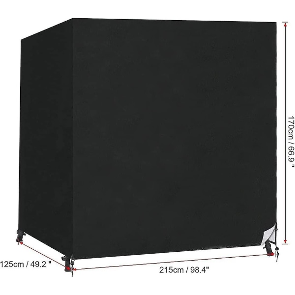 3-seters husketrekk, vanntett hageshusketrekk, Oxford anti-UV husketrekk, utendørs husketrekk (220*125*170cm)