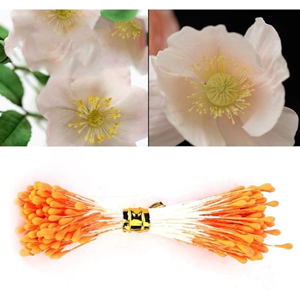 1800 stk. blomsterstøvdragere, tørrede blomsterstøvdragere, tilfældig farve støvdrager tilbehør til dekoration blomsterfremstilling håndværk kagedekoration