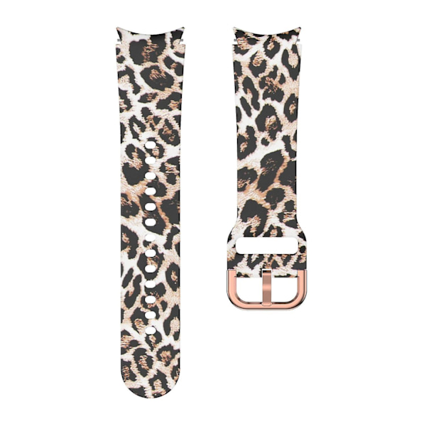20 mm tryckt spänne klockarmband för Samsung Galaxy Watch4 Classic 42 mm/46 mm/Watch4 Active 40 mm/44 mm Brown Leopard