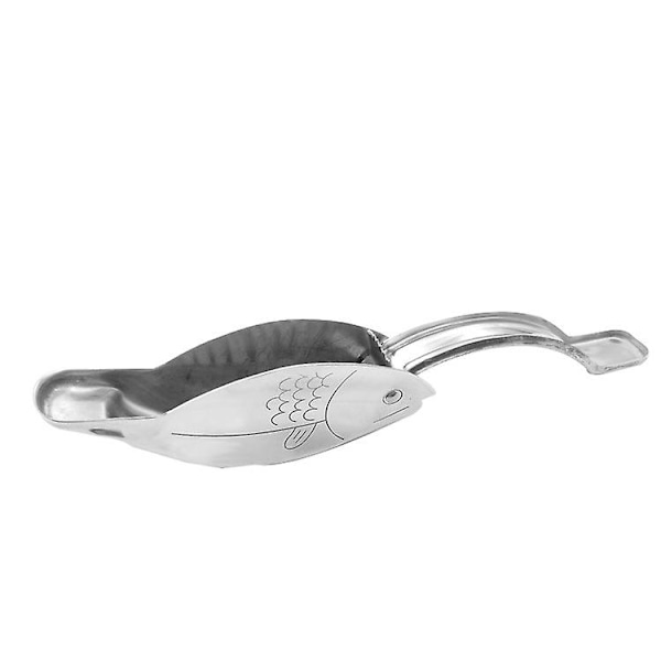 Citruspresser, Bærbar manuel køkkenpresser, Manuel citronpresser 304 rustfrit stål bærbar køkken (fisk)